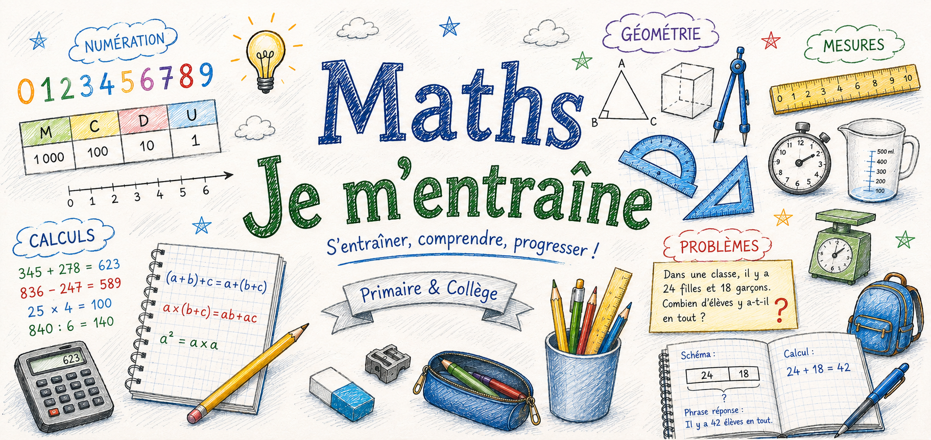 Bannière Maths Je M'entraîne
